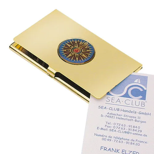 Detailansicht von Visitenkartenbox - Kompassrose
