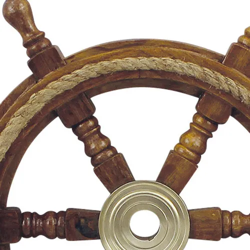 Steuerrad mit Tau – Detail der Oberfläche