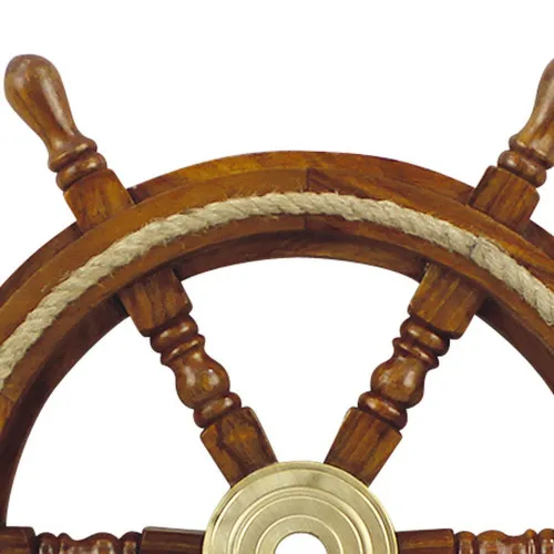 Steuerrad mit Tau – Detail der Oberfläche