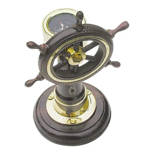 Steuerstand aus Holz/Messing 15 cm