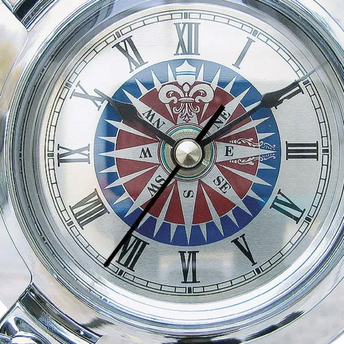 Bullaugen-Uhr mit Windrosenzifferblatt – weitere Ansicht