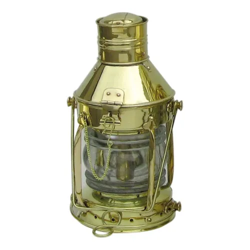 Ankerlampe mit Petroleumbrenner Schiffslampen aus Messing 32 cm