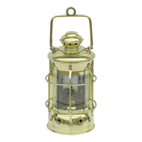 Nelson Lampe mit Petroleumbrenner Schiffslampen aus Messing 28 cm