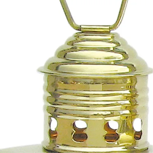 Steuerbordlampe mit Petroleumbrenner – Detail der Oberfläche