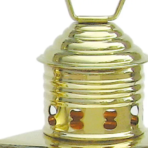Backbordlampe mit Petroleumbrenner – Detail der Oberfläche