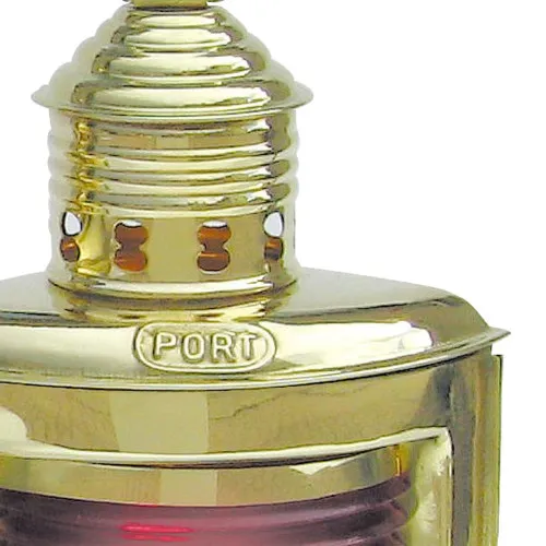 Backbordlampe elektrisch in Nahaufnahme