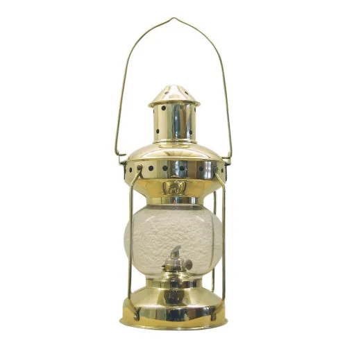 Lampe mit Petroleumbrenner Schiffslampen aus Messing 14 x 31 cm