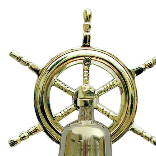 Detailansicht von Glocke mit Steuerrad