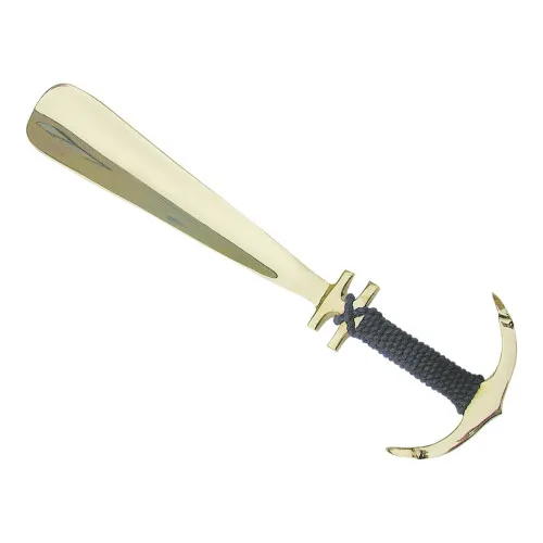 Schuhlöffel - Anker Schuhanzieher aus Messing 26 cm