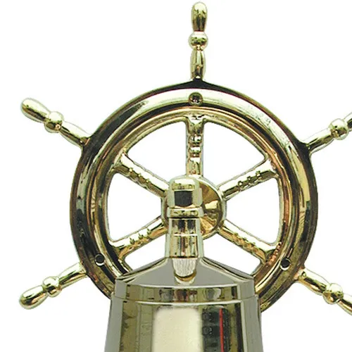 Detailansicht von Glocke mit Steuerradwandhalterung