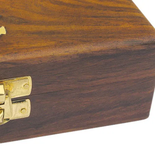 Holzbox in Nahaufnahme