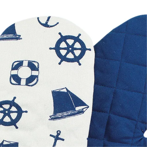 Ofenhandschuh - Maritim – Detail der Oberfläche