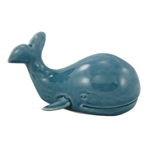 Wal aus Steingut lackiert 15 x 10 cm