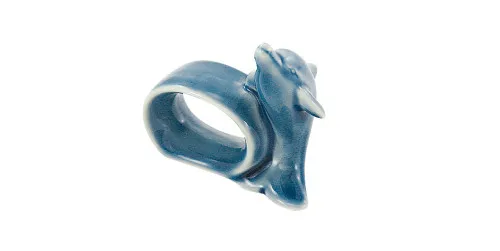 Detailansicht von Serviettenring - Delfin