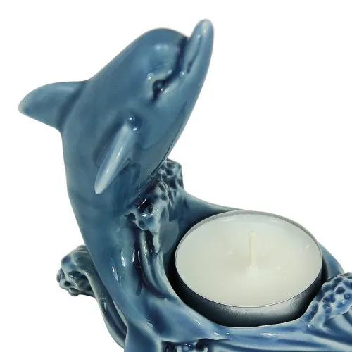 Detailansicht von Teelicht - Delfin