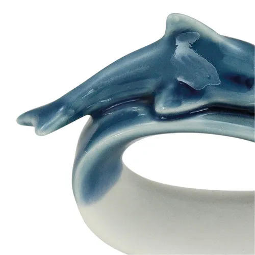 Detailansicht von Serviettenring - Delfin