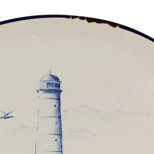 Teller - Leuchtturmdesign – Detail der Oberfläche