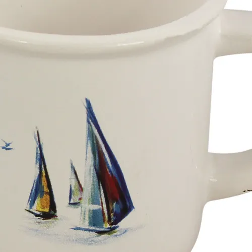 Becher mit Henkel – Boote-Design – weitere Ansicht