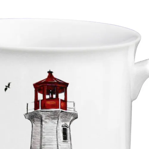 Tasse/Kaffeebecher - Leuchtturm – Detail der Oberfläche