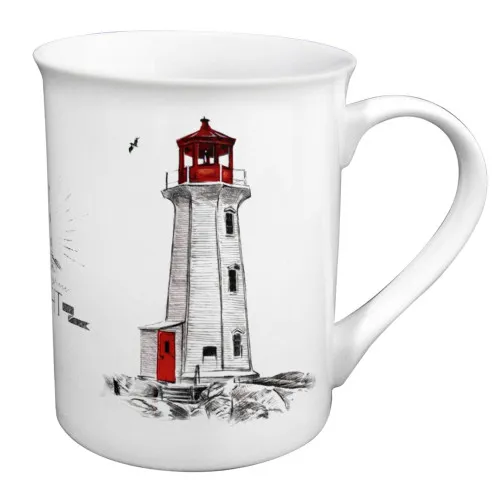 Tasse/Kaffeebecher - Leuchtturm aus Porzellan 10 cm