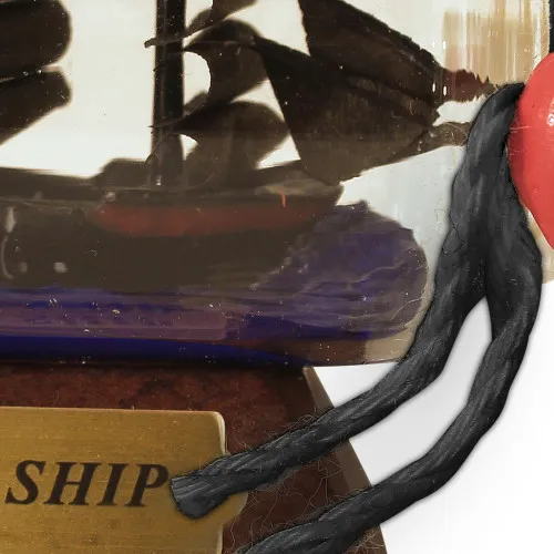 Flaschenschiff - Piratenschiff – weitere Ansicht
