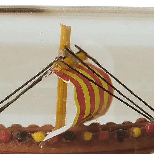 Flaschenschiff - Wikinger – Detail der Oberfläche