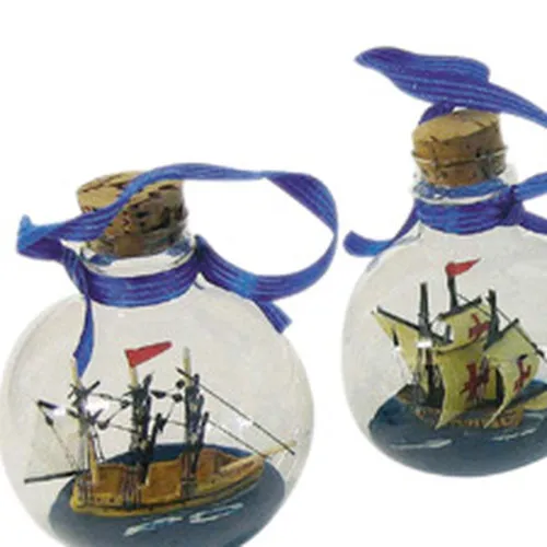 Detailansicht von Flaschenschiff - Set