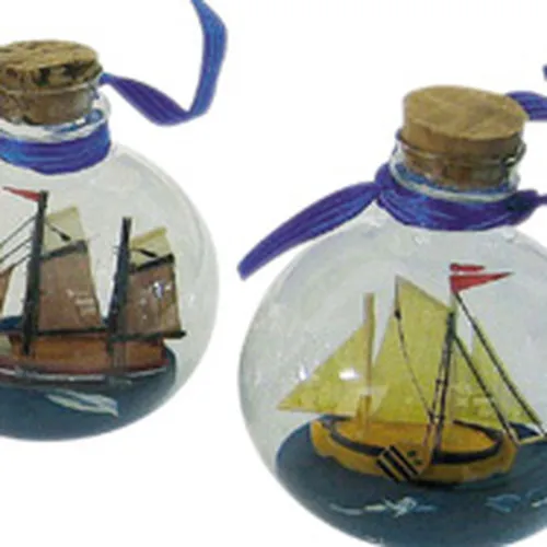 Flaschenschiff - Set in Nahaufnahme