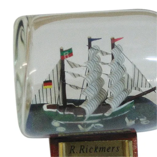 Detailansicht von Flaschenschiff - Rickmer Rickmers