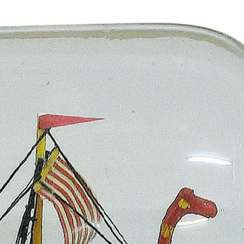 Flaschenschiff - Wikinger – Detail der Oberfläche
