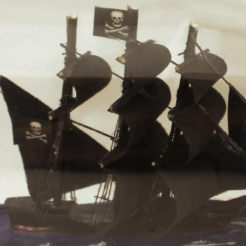 Flaschenschiff - Piratenschiff – weitere Ansicht