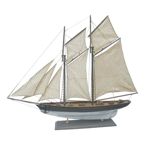 Segel-Yacht Modellschiff aus Holz 85 x 72 cm