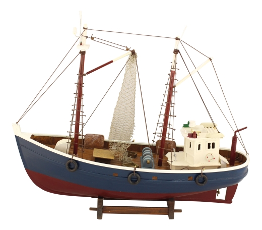Deko Kutter Fischkutter Modellschiff ca 24,5 x 22cm Fertigmodell maritime Deko 