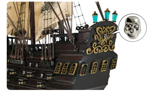 Detailansicht von Piratenschiff