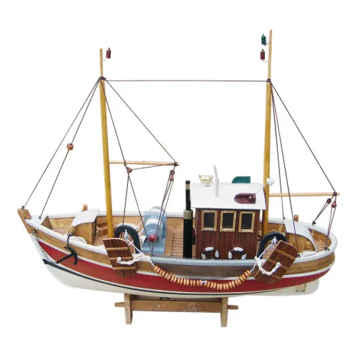Kutter Modellschiff aus Holz 45 x 38,5 cm