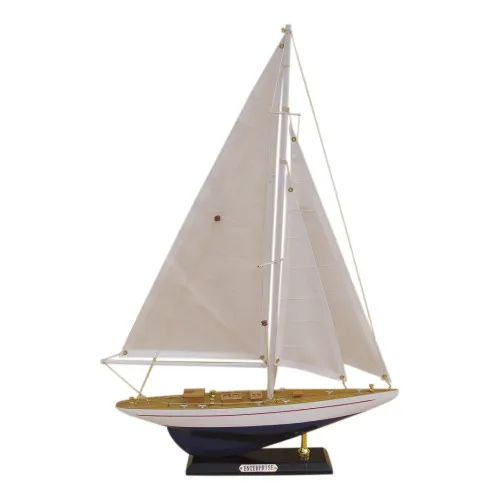 Segel-Yacht - ENTERPRISE Modellschiff aus Holz 32 x 49 cm