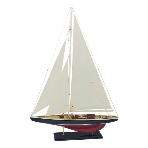 Segel-Yacht Modellschiff aus Holz/Segel 60 x 86 cm