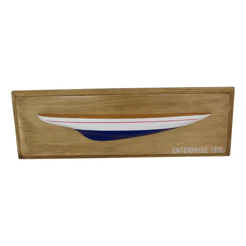 Enterprise-Halbrumpf auf Board Modellschiff aus Holz 47,5 x 15,5 cm