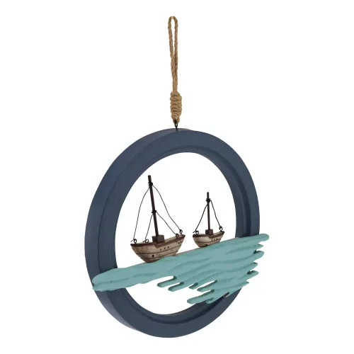 Detailansicht von Wand-Deko - Boote im Ring