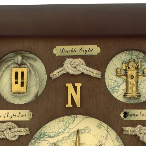 Knotentafel - Windrose & Knoten – Detail der Oberfläche