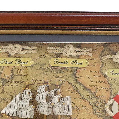 Knotentafel hinter Glas Englisch – Detail der Oberfläche