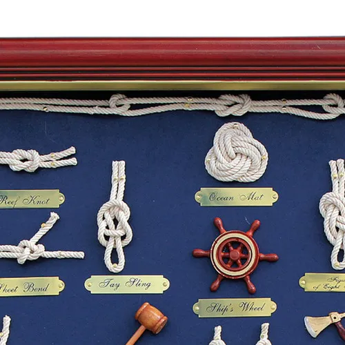 Knotentafel hinter Glas – Detail der Oberfläche