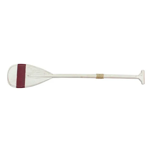 Paddel aus Holz bemalt 16 x 91,5 cm weiß/bordeau