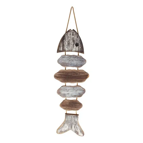 Wand-Deko - Fisch Wanddeko aus Holz bemalt 20 x 75 cm