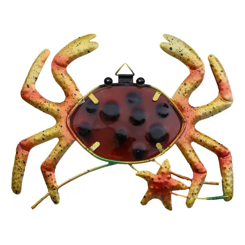 Krabbe Wandhänger / Wanddeko aus Metall/Glas 22 x 18 cm