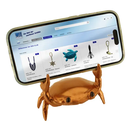 Detailansicht von Krabbe als Handy-/Stifthalter