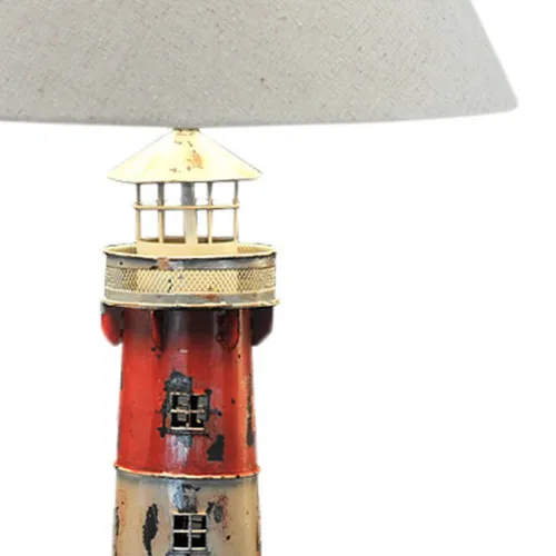 Lampe-Leuchtturm in Nahaufnahme
