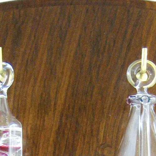 Wetterglas Gallilei-Thermometer – Detail der Oberfläche
