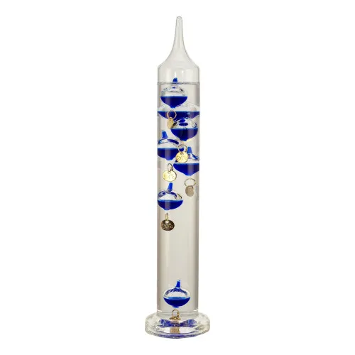 Galilei-Thermometer Wetterstation aus Glas 5,8 x 27,5 cm