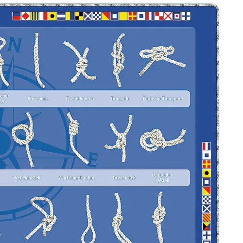 Platz-Untersetzer Deutsch in Nahaufnahme